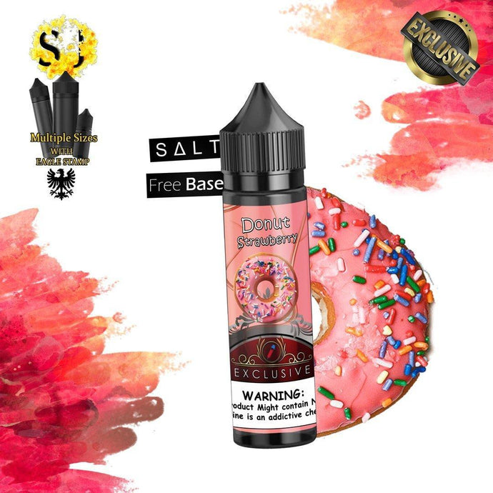 Exclusive Strawberry Donut Freebase eliquid-60ml (Short fill 50ml)-FrenzyFog-Beirut-Lebanon