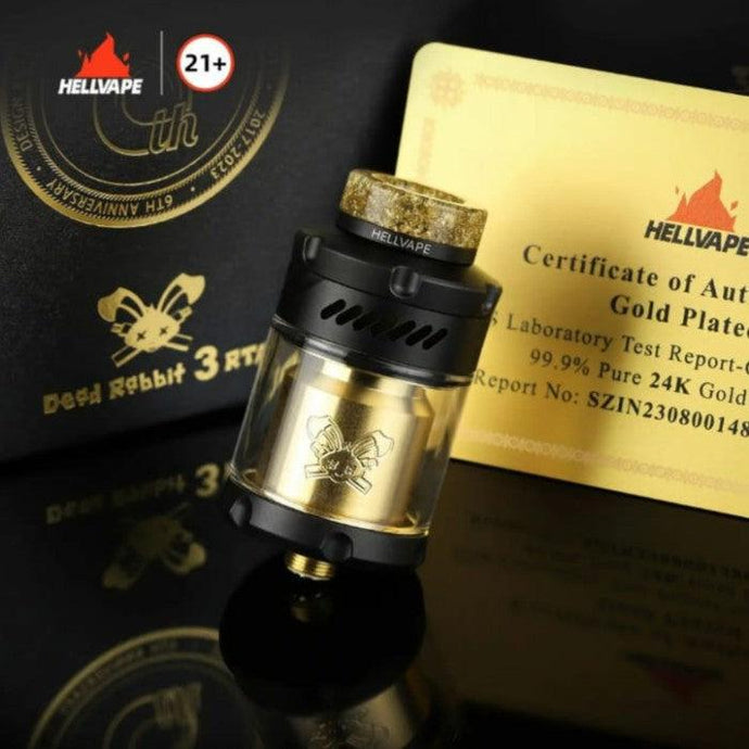 Hellvape Dead Rabbit 3 RTA Atomizer 5.5ml 25mm 6th Anniv Edition-Gold 6TH Anniv Edition-FrenzyFog-Beirut-Lebanon