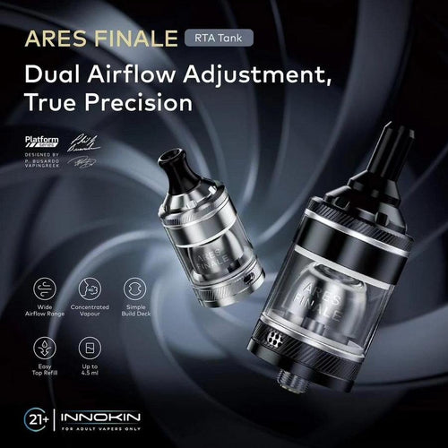 Innokin Ares Finale RTA Tank Atomizer 4.5ml-Midnight Onyx-FrenzyFog-Beirut-Lebanon