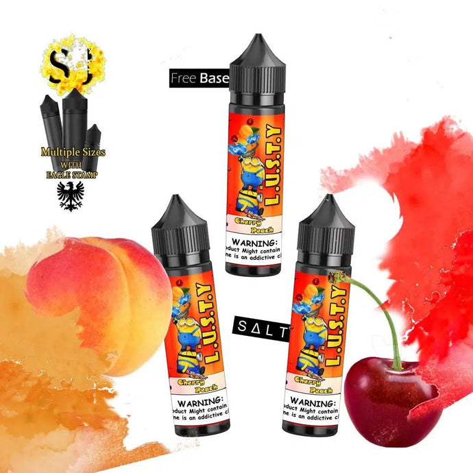 Lusty Cherry Peach Freebase eliquid-60ml (Short fill 50ml)-FrenzyFog-Beirut-Lebanon