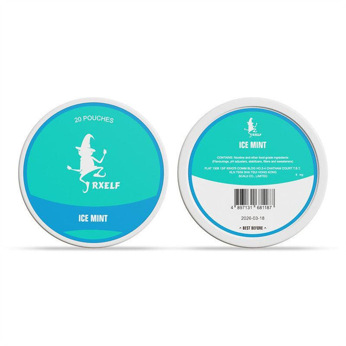 RXELF Nicotine Pouches 9mg (20 Pouches/pack)-Ice Mint-FrenzyFog-Beirut-Lebanon