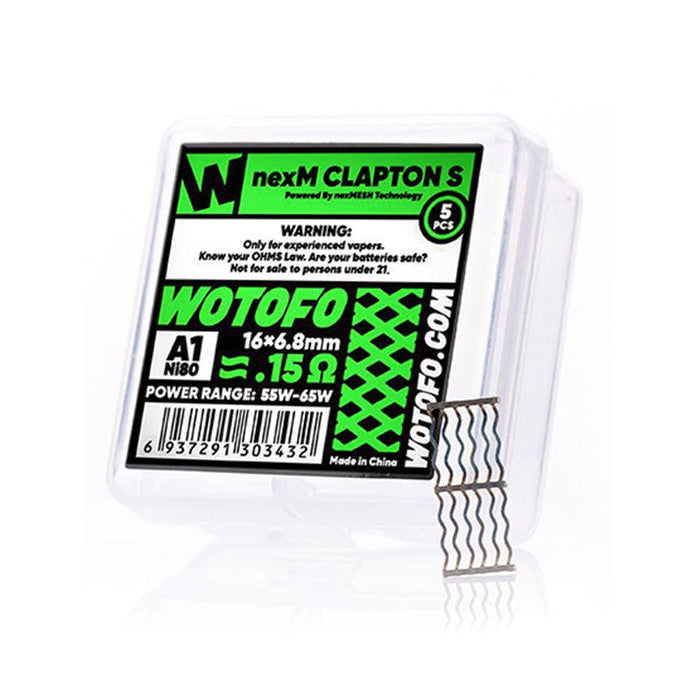 WOTOFO Mesh Style Coil for Wotofo Profile RDA , Profile Unity RTA, Profile M RTA and Profile PS Dual Mesh RDA (ID: 6.8mm)-Nexmesh Clapton S 0.15ohm (5pcs/pack)-FrenzyFog-Beirut-Lebanon